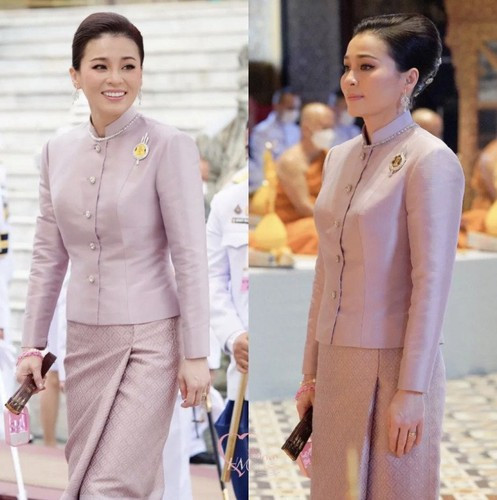 Dù lựa chọn trang phục truyền thống Thái Lan hay trang phục hiện đại, Hoàng hậu Suthida đều tỏa sáng với phong cách riêng của mình.
