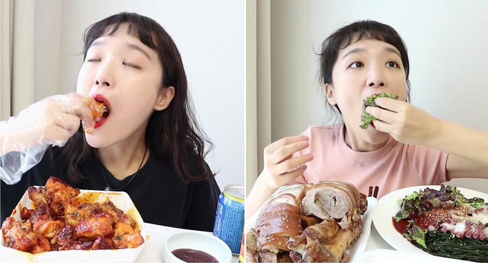 Cùng với sự bùng nổ của trào lưu kiếm tiền bằng cách ăn uống này, một số người tham gia đã nỗ lực giành được nhiều lượt người xem bằng cách tiêu thụ một lượng lớn thức ăn trong một khoảng thời gian rất ngắn và "tra tấn" bản thân với những món ăn cay...