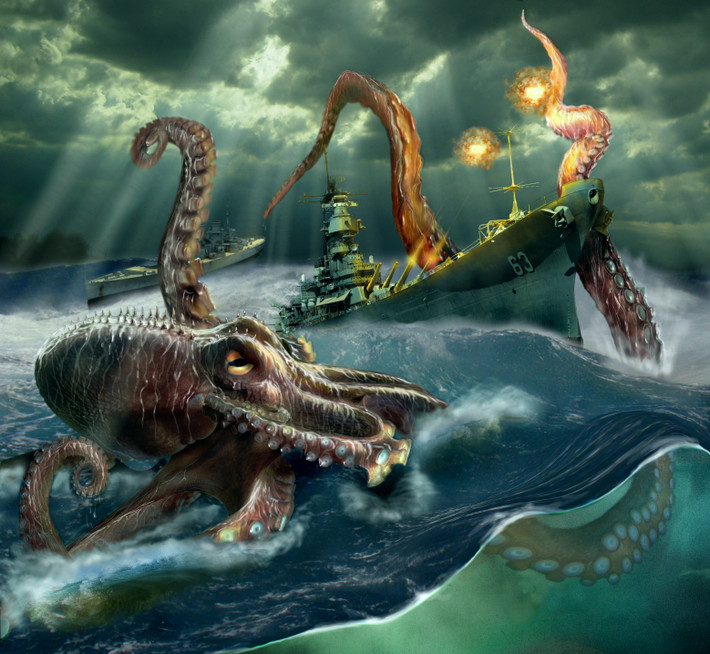 Thủy quái Kraken rất khó phát hiện do ẩn náu ở vùng rất sâu dưới đáy biển. Loài sinh vật huyền bí này được cho chính là thủ phạm gây ra nhiều vụ mất tích tàu thuyền bí ẩn trên biển trong những thế kỷ qua. Nhưng đến nay, giới khoa học vẫn chưa tìm được bằng chứng xác thực về sinh vật huyền bí này.