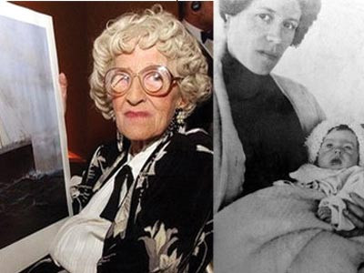 Bà Millvina Dean (1912 - 2009) được biết đến là người sống sót cuối cùng trong thảm họa chìm tàu Titanic. Vào thời điểm xảy ra thảm kịch kinh hoàng này, bà Millvina mới được 9 tuần tuổi.