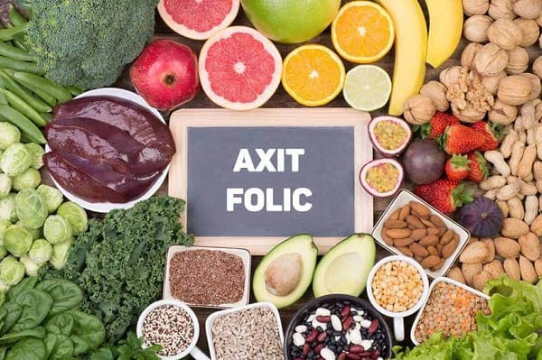 Folate (axit folic) là dạng vitamin B9 có trong tự nhiên và chịu trách nhiệm hình thành DNA, RNA và khối xây dựng của tế bào. Các báo cáo gần đây cho thấy các bác sĩ tâm thần đang kê đơn một loại folate có tên là Deplin để điều trị trầm cảm và cải thiện hiệu quả của thuốc chống trầm cảm. Các nguồn thực phẩm giàu folate bao gồm rau xanh, trái cây họ cam quýt, đậu tây, trứng và các loại đậu.
