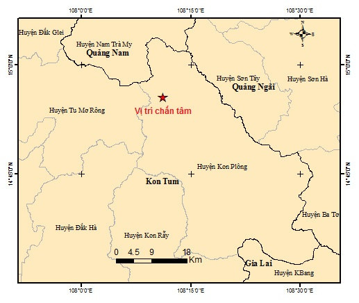 4 trận động đất xảy ra tại Kon Tum trong chưa đầy 2 giờ. Sáng 10/9, Trung tâm Báo tin động đất và Cảnh báo sóng thần, Viện Vật lý địa cầu đã phát thông tin về 4 trận động đất vừa xảy ra ở huyện Kon Plông, tỉnh Kon Tum. Theo đó, chỉ từ 5h55 đến 7h34 sáng cùng ngày, nơi đây xảy ra 4 trận động đất từ 2,5 đến 3,1 độ. Trước đó, huyện Kon Plông liên tiếp ghi nhận động đất với tần suất nhiều chưa từng có trong vòng một thế kỷ qua như trận động đất 4,7 độ xảy ra chiều 23/8.