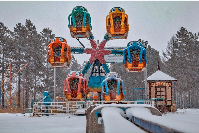 Tuyết ở Neryungri, Yakutia, cuối tháng 9/2021.