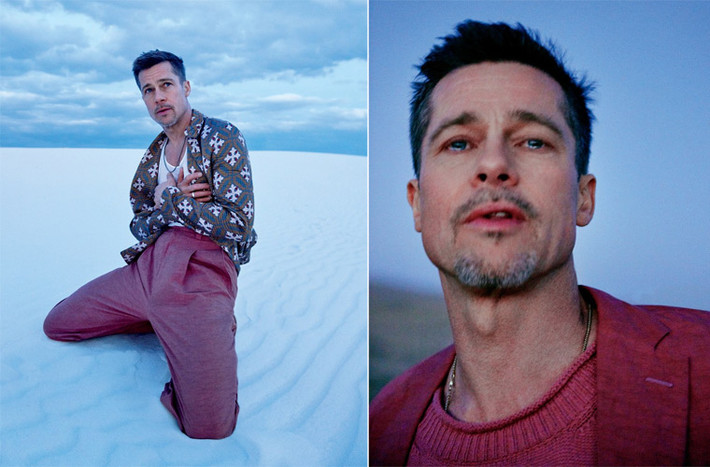 Brad Pitt vừa khiến fan nữ xúc động khi xuất hiện trên tạp chí GQ Style với khuôn mặt buồn bã, đôi mắt ầng ậc nước và chia sẻ về cuộc ly hôn với Angelina Jolie. Hình ảnh ông bố buồn hậu ly hôn của Brad Pitt trở thành xu hướng mới ở Hollywood. (Ảnh: GQ Style)