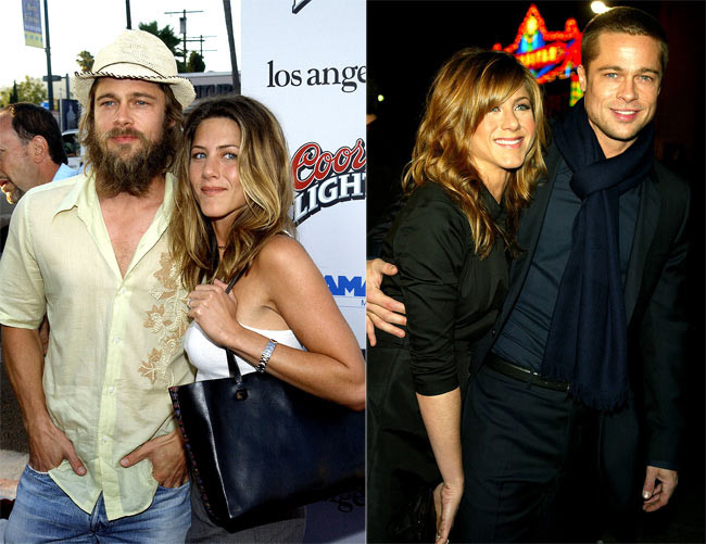 Brad Pitt và Jennifer Aniston kết hôn vào tháng 7/2000 và ly hôn vào năm 2005 khi Brad phải lòng Angelina Jolie. (Ảnh: Celebuzz)