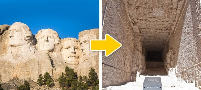 Ngoài gương mặt của bốn vị tổng thống được điêu khắc vào sườn núi, núi Rushmore nổi tiếng còn có một căn phòng riêng cực kỳ bí mật. Bên trong, ẩn sau một viên đá granite nặng hơn 500kg, các tài liệu quan trọng nhất của nước Mỹ được cất giữ an toàn, bao gồm cả Tuyên ngôn Độc lập. (Nguồn Youthwant)