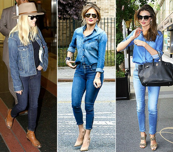 Những set đồ denim on denim được nhiều ngôi sao thời trang thế giới mê mệt và chưa bao giờ hết hot.