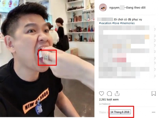 Người đút cho chàng trai có chiếc nhẫn giống Minh Hằng.