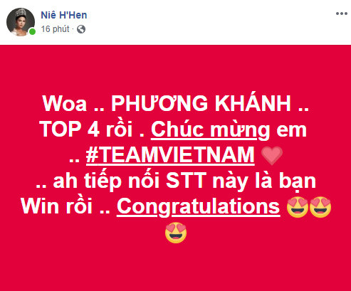 H'hen Niê vỡ òa cảm xúc ngay phút đại diện Việt Nam được xướng tên ở ngôi vị cao nhất. Đó là động lúc giúp Hen viết tiếp hành trình nhan sắc 2018.
