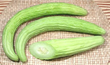 Giống dưa lạ này cho trái đạt chiều dài từ 30-40 cm, vỏ quá khá mỏng.