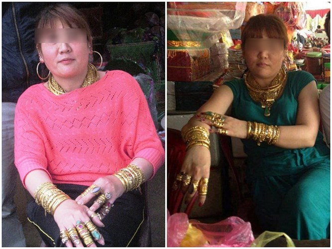 Đến đền Sòng, phường Bắc Sơn, thị xã Bỉm Sơn, tỉnh Thanh Hóa, hỏi người phụ nữ đeo đầy vàng bán hàng ai cũng nói đó là chị T. “đại gia”, vì chị T. có một sở thích rất lạ - thích đeo vàng.