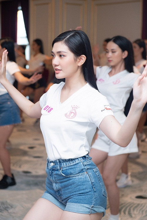 Thí sinh Võ Ngọc Hồng Đào. Đêm bán kết Hoa hậu Việt Nam 2020 sẽ diễn ra vào ngày 10/10 sắp tới.