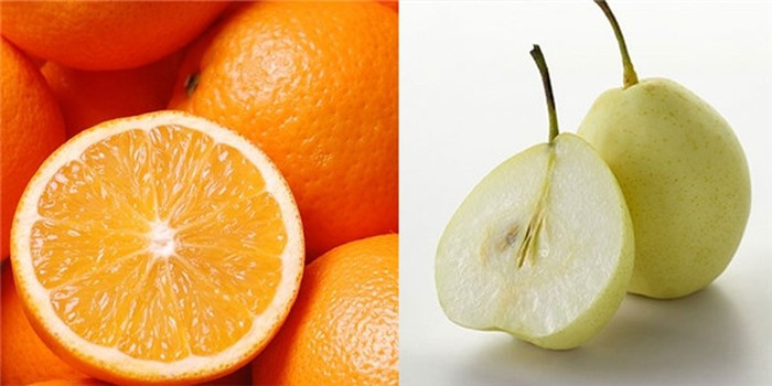 Cam và lê là món ăn kiêng kỵ đối với người miền Nam vào dịp Tết. "Quýt làm, cam chịu" hay "lê lết" là những quan niệm dân gian mang ý nghĩa xui xẻo. Nguồn ảnh: Internet.