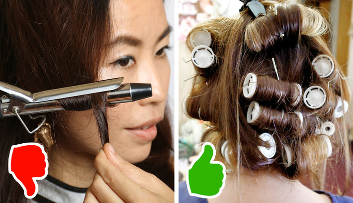 Hạn chế dùng sấy nóng: Sau khi bạn gội đầu xong, hãy cố gắng làm khô nhẹ nhàng bằng khăn, sau đó dùng máy sấy tóc ở nhiệt độ thấp (sấy gió mát). Để đảm bảo cho tóc không bị rụng hay tổn thương trong quá trình sấy tóc, bạn hãy sử dụng ngón tay chải tóc thay vì lược thông thường. Làm như vậy cũng giúp tóc có độ phồng tự nhiên. Khi tóc đã khô, bạn có thể dùng lược tròn cỡ lớn chải tóc.