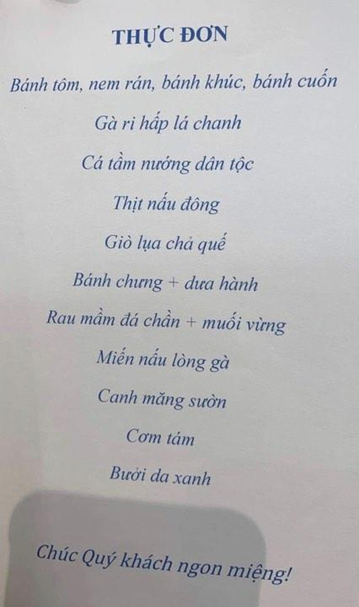 Thực đơn chiêu đãi các cầu thủ vàng Việt Nam gồm những món ăn truyền thống, quen thuộc và đậm đà hương vị ngày Tết. Ảnh: Báo Giao thông.