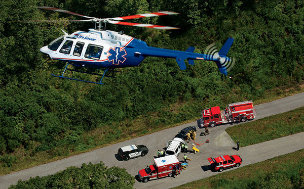 Tiếp theo là chiếc trực thăng thương mại đa dụng Bell 407. Cabin rộng rãi của chiếc Bell 407 đủ chỗ ngồi cho 5 hành khách. Ngoài chỗ ngồi thoải mái, chiếc Bell 407 cũng cung cấp một chuyến đi rất yên tĩnh và mượt mà đối với hầu hết các điều kiện thời tiết.