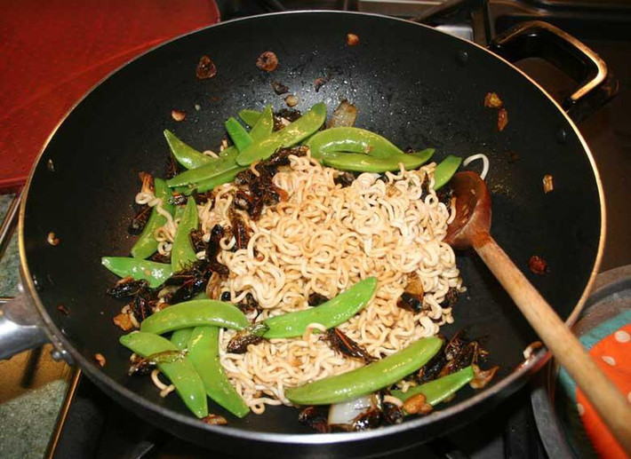 Nhộng ve sầu phổ biến hơn ve sầu. Người Mỹ dùng hành tây, đậu Hà Lan, ớt, tỏi, chanh và các loại tương tự để làm salad với nhộng ve sầu hoặc xào chung.