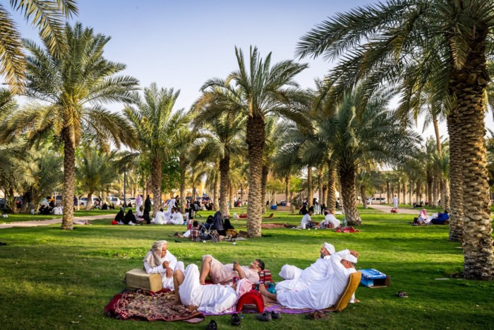 Saudi Arabia từ lâu đã được biết đến là nước có những luật lệ hà khắc đối với phụ nữ. Phụ nữ Saudi Arabia không thể tự đi ra ngoài một mình mà luôn phải có đàn ông, không thể làm nhiều công việc được quy định chỉ dành cho nam giới, không thể để lộ đầu tóc ở nơi công cộng cũng như không thể lái xe. Trong ảnh, đàn ông và phụ nữ ngồi tách biệt ở khu picnic tại một công viên ở thủ đô Riyadh. Ảnh: NYT