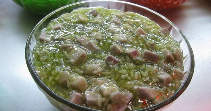 Chè cốm dẻo khoai môn chế biến từ cốm Hà Nội. Ảnh: Món ngon Hà Nội.