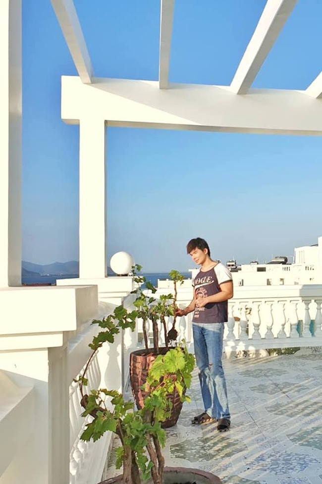 Đầu tháng 3 vừa qua, Nathan Lee tiết lộ căn biệt thự vẫn đang trong quá trình hoàn thiện nên chỉ trồng cây xanh trên xây thượng. "Chuẩn bị trồng cho mẹ cả một vườn hồng nhé. Mình tự trồng hết đấy, số làm nông dân, thích trồng cây", anh chia sẻ. Vốn là người yêu thích cây cảnh, Nathan Lee đều tự tay mua, trồng từng loại cây trên sân thượng từ căn villa ở Tp.HCM tới biệt thự ven biển ở Vũng Tàu.