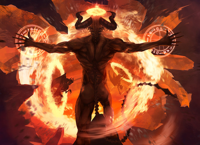 Quỷ Satan thường được mô tả mang hình hài một nam giới có cơ thể cường tráng, gương mặt dữ dằn và có 2 sừng nhọn hoắt trên đầu.