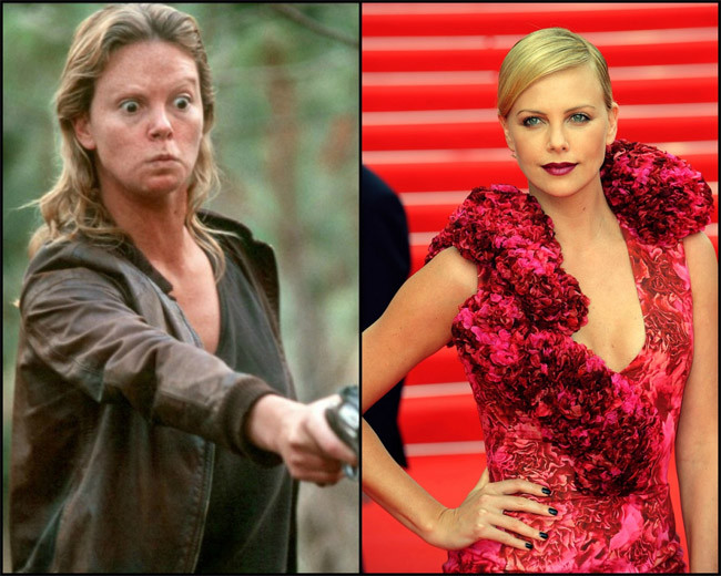 Charlie Theron là một trong những sao Hollywood chấp nhận biến dạng vì vai diễn khi vào vai Aileen Wuornos - một người phụ nữ hành nghề mại dâm bị kết án tử hình năm 2002 tại Florida do đã giết chết 7 người trong khoảng cuối thập niên 1980 đến đầu những năm 90 trong phim Monster. Nhờ đó mà Charlie Theron đã nhận được giải Quả cầu vàng, Oscar và Screen Actors Guild.