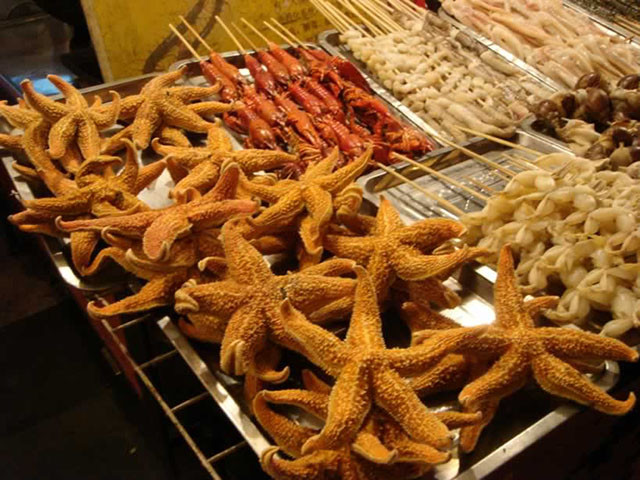 Ngày nay, sao biển được phơi khô và trở thành một món ăn vặt ở hầu hết các địa điểm du lịch nổi tiếng tại Bắc Kinh.