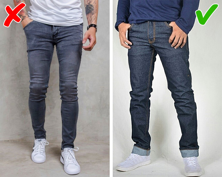 Quần jean: Dễ kết hợp với các loại áo, giầy dép và phụ kiện khác nên quần jeans được coi là món đồ thời trang cơ bản nhất trong tủ đồ mà phái mạnh nên sở hữu. Một chiếc quần jeans màu đen hoặc xanh dương sẽ là một lựa chọn đúng đắn.