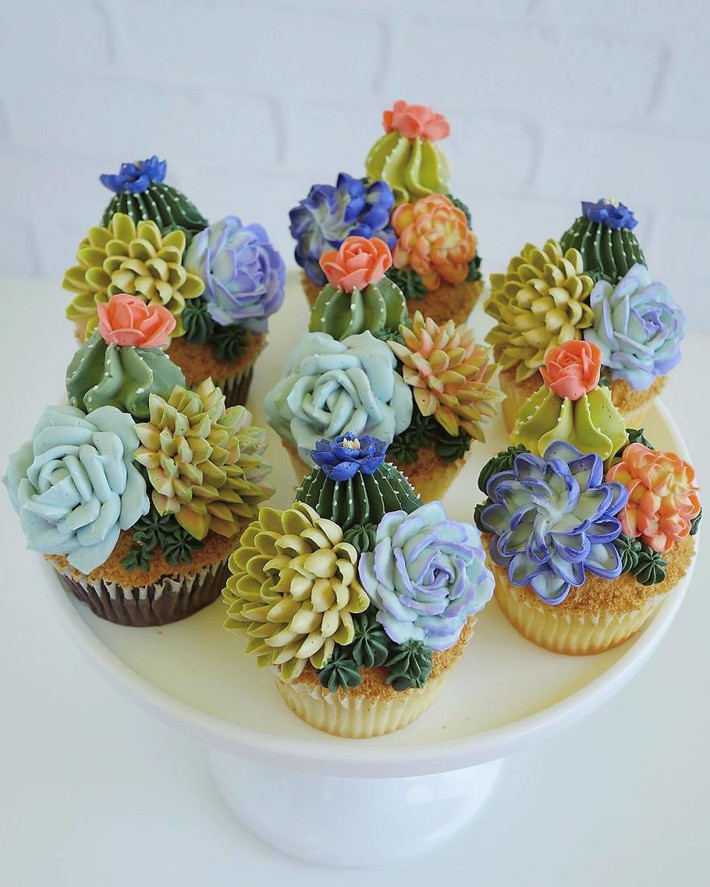 Những chiếc bánh cupcake "nở hoa" siêu đẹp.