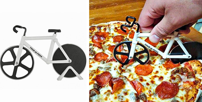 Chiếc xe cắt bánh pizza độc đáo.