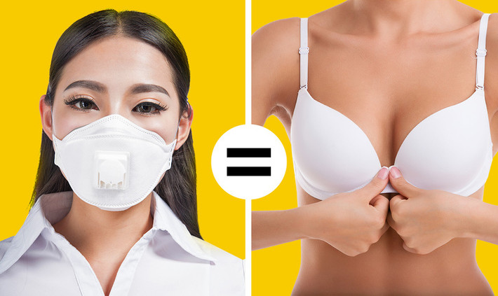 Áo ngực: Phụ kiện này có thể trở thành mặt nạ bảo vệ tạm thời khi bạn ở vùng nguy hiểm nhiều khói. Áo ngực làm bằng vật liệu thoáng khí có thể lọc khói và bụi.