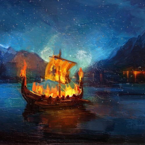 Người Viking làm như vậy vì tin rằng, khói từ chiếc thuyền mai táng bốc cháy sẽ dẫn lối đưa linh hồn người chết đến điểm đến cuối của thế giới bên kia.
