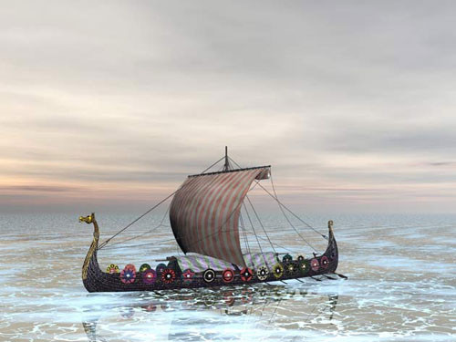 Theo truyền thống, người Viking thường mai táng người chết trên những con thuyền dài.