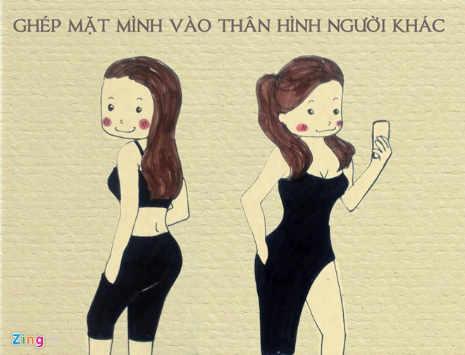 Gần đây nhất, một nữ sinh Việt tự nhiên ghép ảnh mặt mình vào thân hình gợi cảm, quyến rũ của cô gái khác, với mong muốn nhanh chóng được nhiều người biết đến.