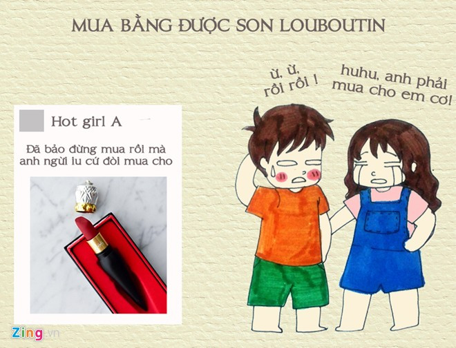 Son Louboutin từng tạo thành trào lưu tại Việt Nam. Các cô gái đều mong muốn sở hữu ít nhất một thỏi son đắt tiền này để "nở mày, nở mặt" với bạn bè.