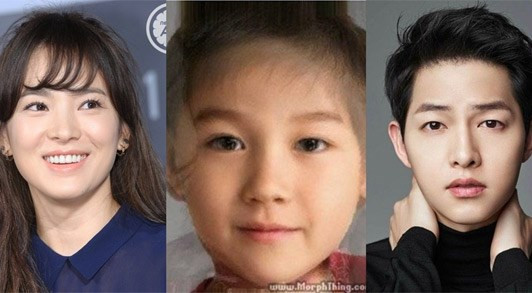 Nếu sinh con trai, mọi người dự đoán khuôn mặt bé trai nhà Song-Song sẽ như thế này. Ảnh: Koreaboo
