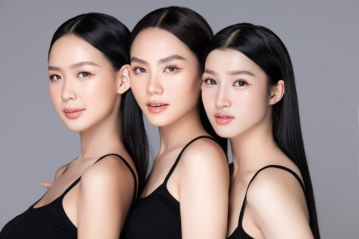 Trong bộ ảnh chung, Hoa hậu Mai Phương và hai á hậu Bảo Ngọc, Phương Nhi đều xinh đẹp, gợi cảm.