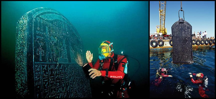 Năm 2000, Franck Goddio phát hiện tàn tích thành phố cảng Heracleion hay còn gọi Thonis - một trong những trung tâm thương mại quan trọng nhất vùng Địa Trung Hải - nằm sâu 46 m dưới đáy biển ở phía tây cảng Aboukir, cách bờ biển Ai Cập khoảng 6,5 km. Đây là một phát hiện gây sốc, chấn động giới khảo cổ. Thành phố này được cho là hình thành vào thế kỷ thứ 8 TCN và bỗng nhiên mất tích bí ẩn vào thế kỷ thứ 8 sau Công Nguyên.