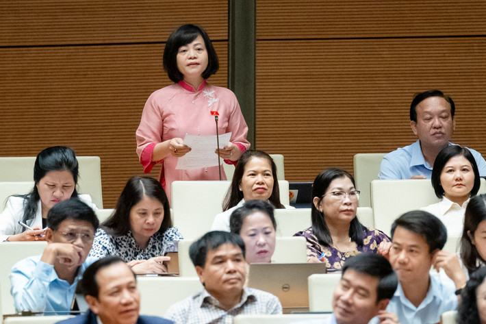 “Tất cả phần trao đổi và báo cáo của Bộ TN&MT không có nội dung nào phân tích về ảnh hưởng của hạn hán, xâm nhập mặn, biến đổi khí hậu, mất an ninh nguồn nước đối với các nhóm dễ bị tổn thương hơn trong xã hội như phụ nữ, trẻ em, người cao tuổi, người dân tộc thiểu số…những đối tượng bị ảnh hưởng nặng nề nhất”, đại biểu Nguyễn Thanh Cầm (Tiền Giang).