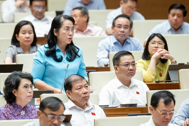 “Trong bối cảnh thiếu cát sông để thực hiện các dự án, nhất là các dự án đặc biệt quan trọng thì phương án dùng cát biển để thay thế là một hướng tìm kiếm. Tuy nhiên, việc thay thế khi chưa đáp ứng đủ điều kiện cần thiết nếu triển khai đại trà sẽ đánh cược với môi trường”, Đại biểu Trần Kim Yến (TPHCM).