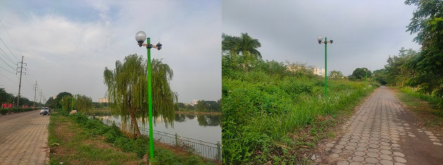 Hệ thống đèn chiếu sáng cũng trong tình trạng hư hỏng, không thể sử dụng.