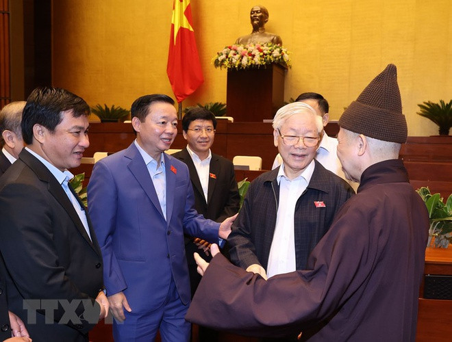 Tổng bí thư, Chủ tịch nước Nguyễn Phú Trọng và các đại biểu Quốc hội.