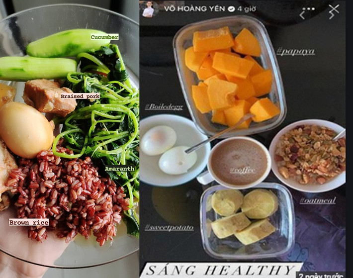 Khoai lang cũng thường xuyên xuất hiện trong thực đơn ăn uống hàng ngày của Võ Hoàng Yến và cô cho biết món này ăn ngon mà không hề chán. Có thể thấy, khoai lang vẫn là món chứa tinh bột nhưng lượng carbs của nó ít hơn nhiều so với cơm, bột mì hay khoai tây.