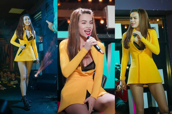Ham diện trang phục ngắn trên sân khấu, Hồ Ngọc Hà không ít lần gặp sự cố hở nội y.