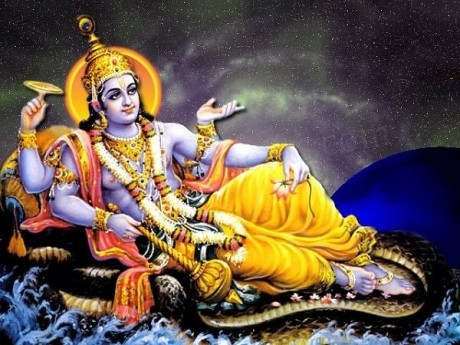 Người ta ca ngợi thần Vishnu bằng những danh hiệu đáng chú ý như: vị Thánh của các Thánh (Pavitram pavitrânâm), Đạo sư (Mârga), Chân lý (Tattva), Từ phụ (Pitâ), Thân hữu (Suhrid) và cả ngàn tên khác nữa…