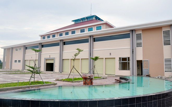 Bể chứa nước dự trữ phòng cháy chữa cháy cho chợ mới Đức Phổ.