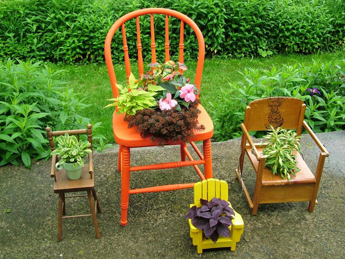 Sau đây là một số kiểu chậu hoa tái chế cho bạn thao khảo: