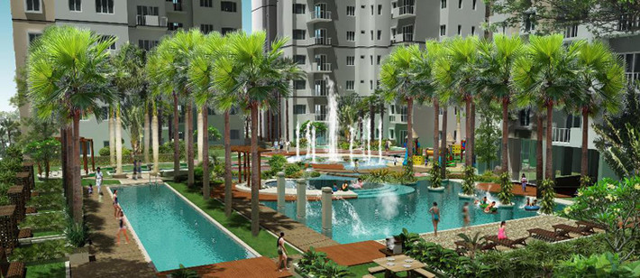 Tòa nhà thứ ba là khu vực bán lẻ với các cửa hàng, nhà hàng, rạp chiếu phim và một khu sân trượt băng.