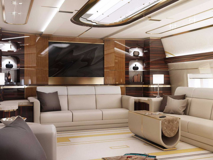 Với nội thất siêu sang, Boeing 747-8 VIP được chào bán với giá 367 triệu USD.