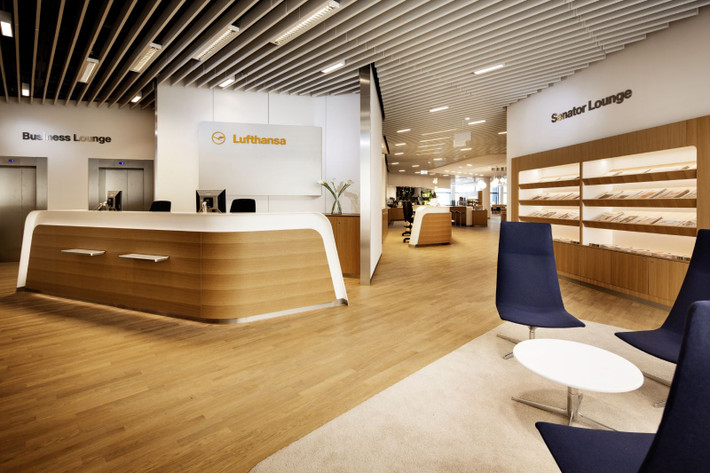 Phòng chờ riêng dành cho khách thương gia của hãng hàng không Đức Lufthansa.